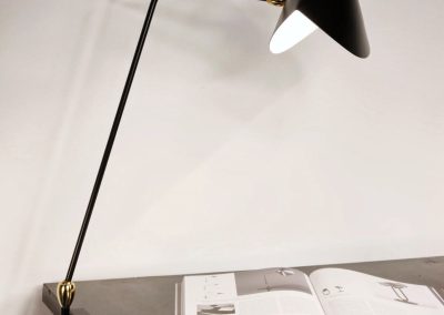 Serge Mouille Agrafee Desk Lamp Double Swivel in Black 5