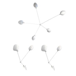 White Spider Sconces - One 5-Arms and Two 3-Arms