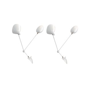 White Spider Sconces - Two 3-Arms