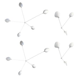 White Spider Sconces - Two 5-Arms and Two 3-Arms